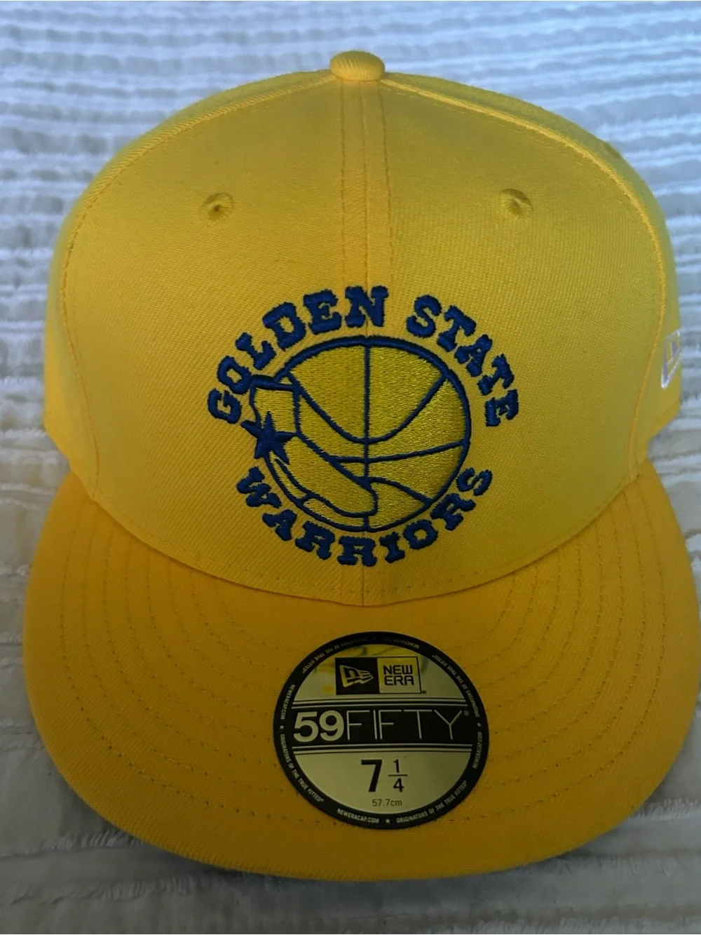 New Era Yellow Golden State Warriors Flat-Bill Fitted Cap 7 1/4